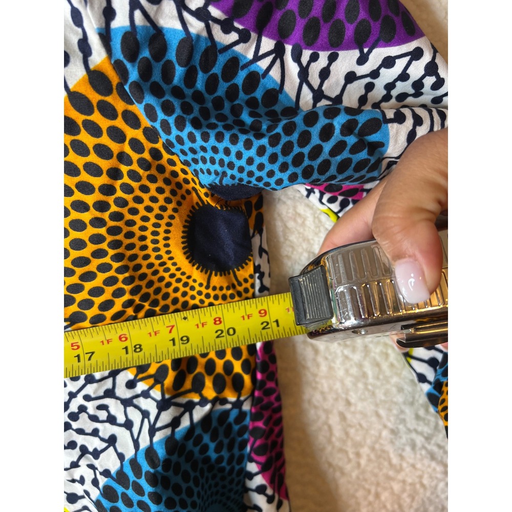 Shenbolen African Print Kimono Cardigan Multi Color Ankara Ruffle Sleeve 2XL NEW - Picture 8 of 9